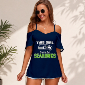 Limited Edition – Customized NFL Seattle Seahawks Women’s Strappy Off-Shoulder Top