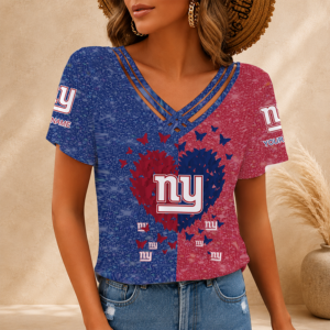 Limited Edition – Customized NFL New York Giants V-Neck Shirt