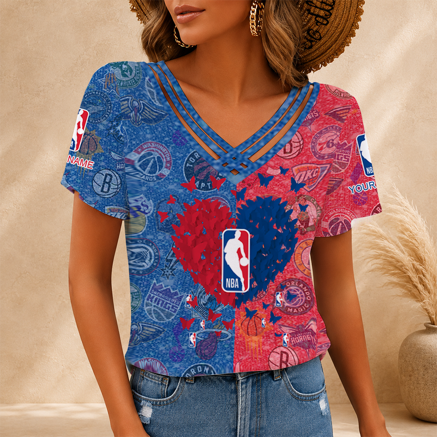 Limited Edition – Customized NBA All Teams V-Neck Shirt