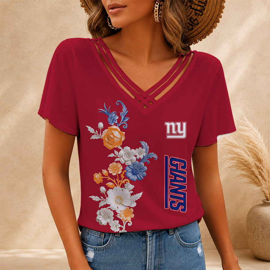 Limited Edition – Customized NFL New York Giants V-Neck Shirt