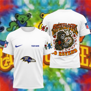 Limited Edition – Customized NFL Baltimore Ravens x Grateful Dead T-Shirt