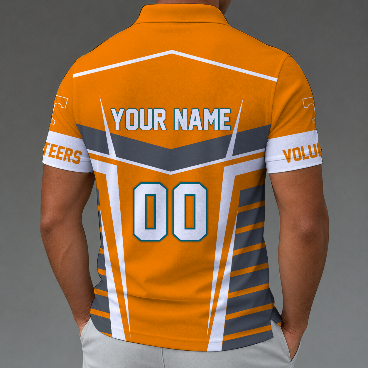 Limited Edition – New Customized NCAA Tennessee Volunteers Zip Polo Shirt - Image 2