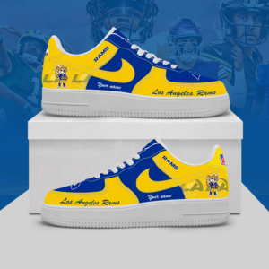 Limited Edition – Customized NFL Los Angeles Rams Af1 Shoes