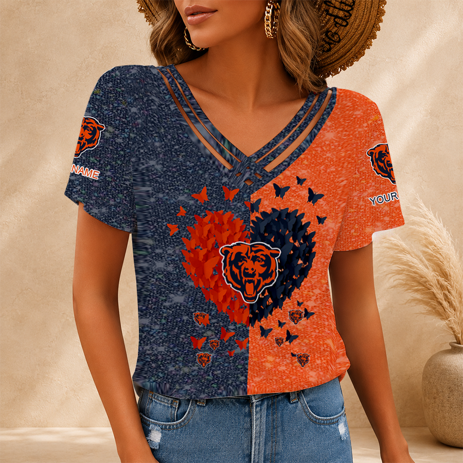 Limited Edition – Customized NFL Chicago Bears V-Neck Shirt