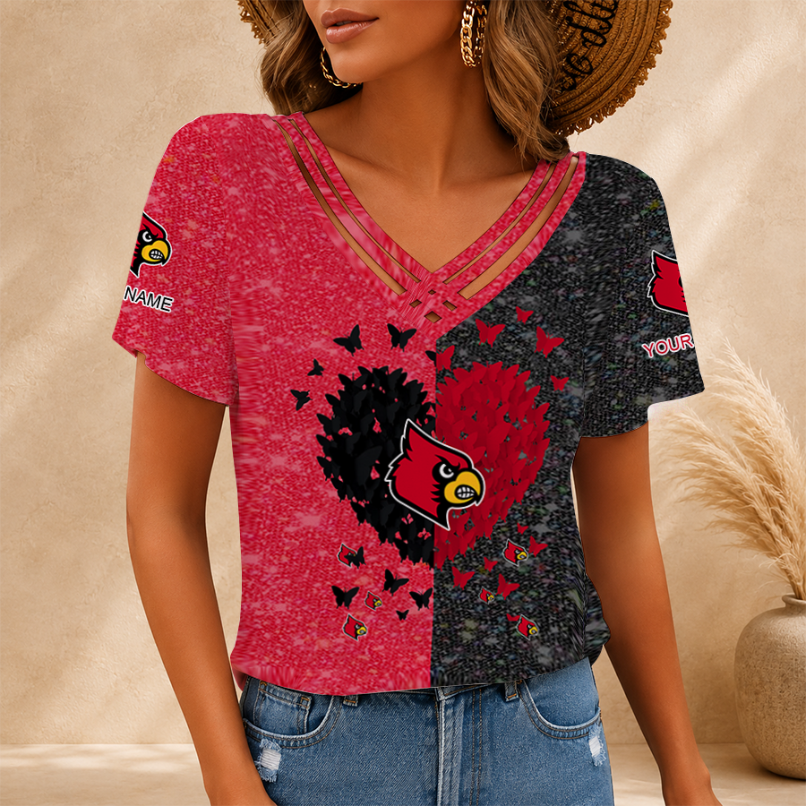 Limited Edition – Customized NCAA Louisville Cardinals V-Neck Shirt