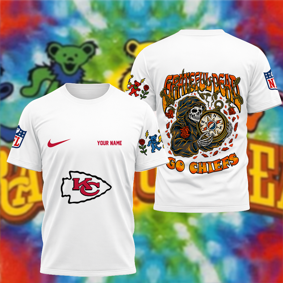 Limited Edition – Customized NFL Kansas City Chiefs x Grateful Dead T-Shirt