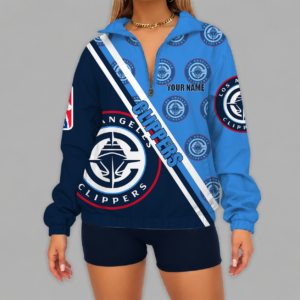 Limited Edition – Customized NBA Los Angeles Clippers V-Neck Zipper Sweatshirt Jacket