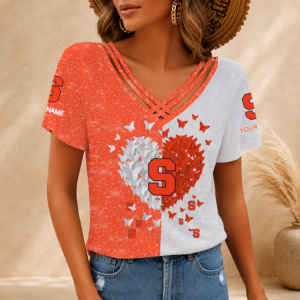 Limited Edition – Customized NCAA Syracuse Orange V-Neck Shirt