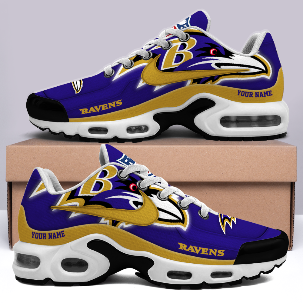 Limited Edition – Customized NFL Baltimore Ravens Air Max Plus Sneakers - Image 2