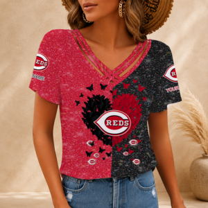 Limited Edition – Customized MLB Cincinnati Reds V-Neck Shirt