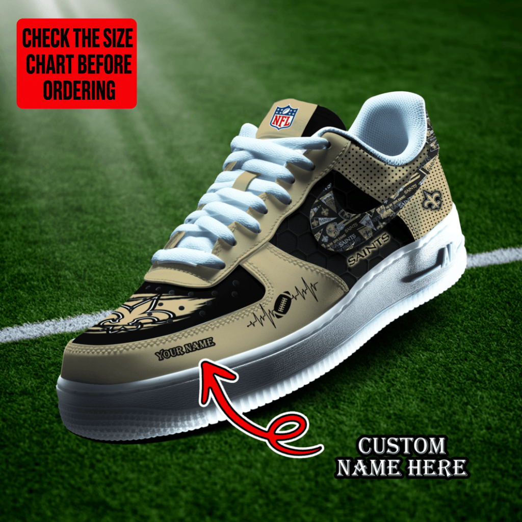 Limited Edition – Customized NFL New Orleans Saints Af1 Shoes