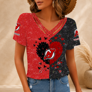 Limited Edition – Customized NHL New Jersey Devils V-Neck Shirt