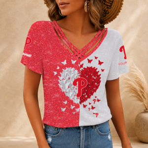 Limited Edition – Customized MLB Philadelphia Phillies V-Neck Shirt