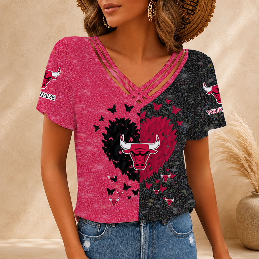 Limited Edition – Customized NBA Chicago Bulls V-Neck Shirt