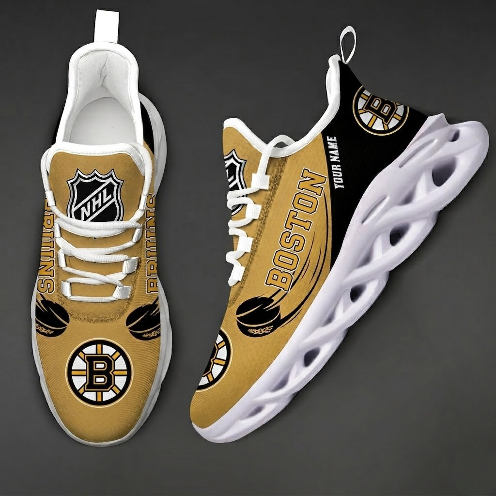 Limited Edition – Customized NHL Boston Bruins Max Soul Shoes - Image 2