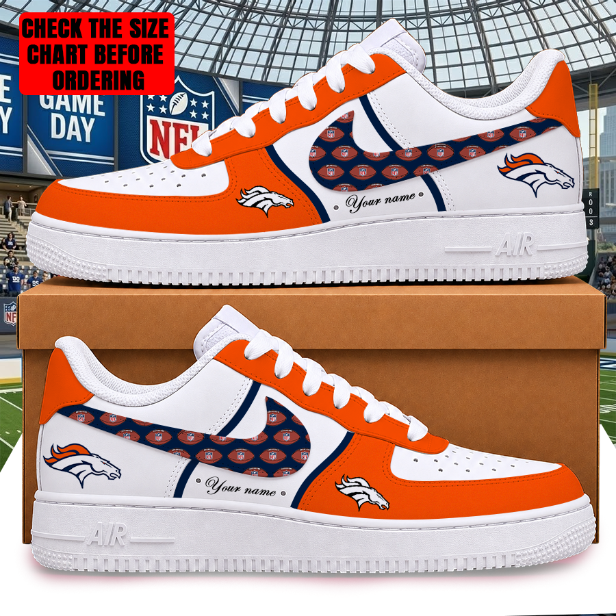 Limited Edition – Customized NFL Denver Broncos Af1 Shoes