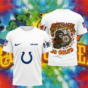 Limited Edition – Customized NFL Indianapolis Colts x Grateful Dead T-Shirt