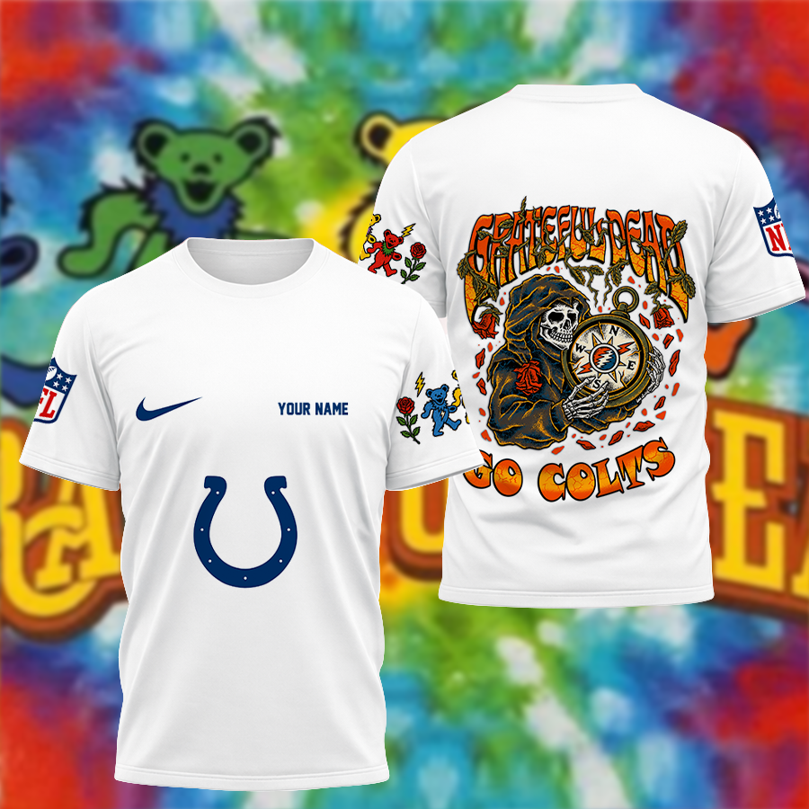 Limited Edition – Customized NFL Indianapolis Colts x Grateful Dead T-Shirt