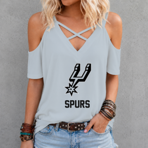 Limited Edition – Customized NBA San Antonio Spurs Criss Cross V-Neck Top