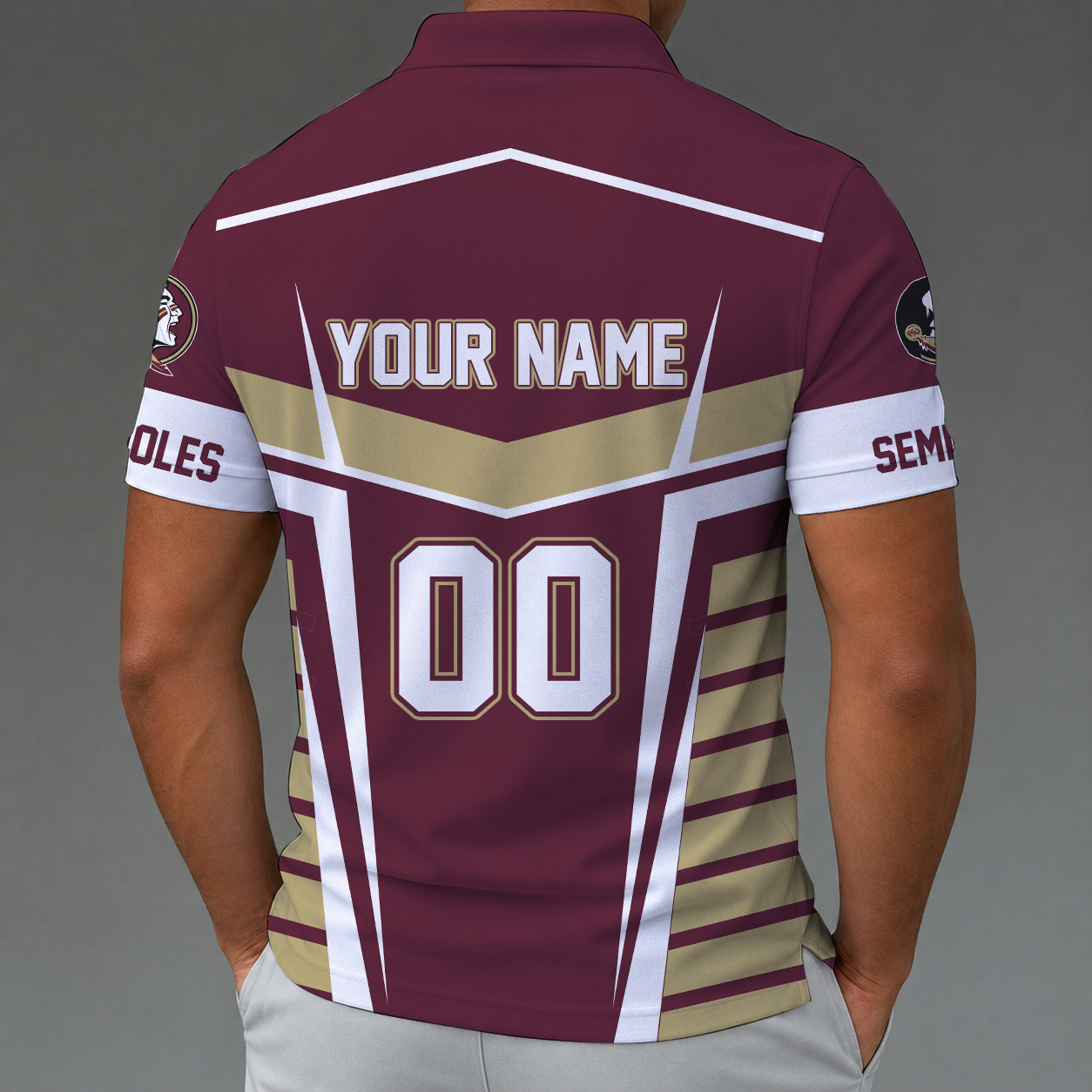 Limited Edition – New Customized NCAA Florida State Seminoles Zip Polo Shirt - Image 2