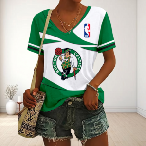 Limited Edition – Customized NBA Boston Celtics V-Neck Female Shirt