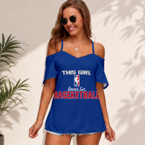 Limited Edition – Customized NBA National Basketball Association Women’s Strappy Off-Shoulder Top