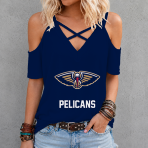 Limited Edition – Customized NBA New Orleans Pelicans Criss Cross V-Neck Top