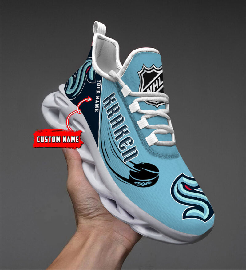 Limited Edition – Customized NHL Seattle Kraken Max Soul Shoes - Image 2