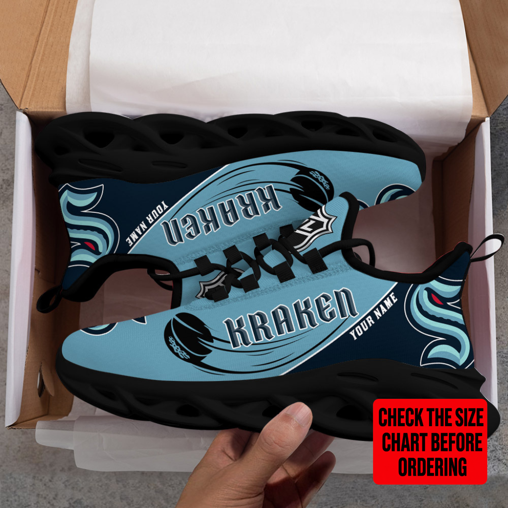Limited Edition – Customized NHL Seattle Kraken Max Soul Shoes - Image 3