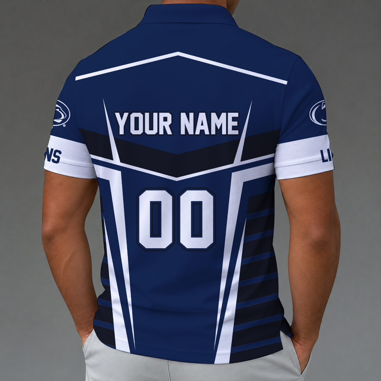 Limited Edition – New Customized NCAA Penn State Nittany Lions Zip Polo Shirt - Image 2