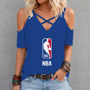 Limited Edition – Customized NBA National Basketball Association Criss Cross V-Neck Top