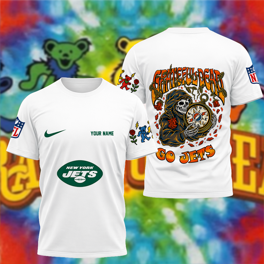 Limited Edition – Customized NFL New York Jets x Grateful Dead T-Shirt