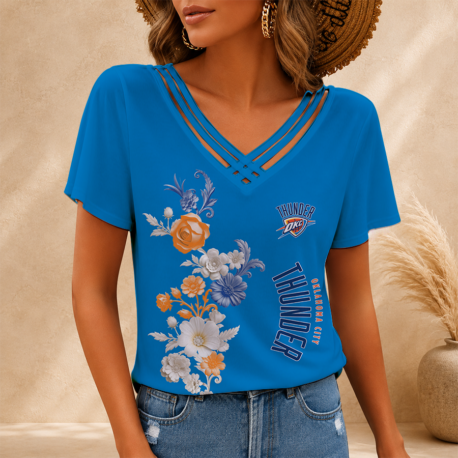 Limited Edition – Customized NBA Oklahoma City Thunder V-Neck Shirt