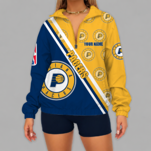Limited Edition – Customized NBA Indiana Pacers V-Neck Zipper Sweatshirt Jacket