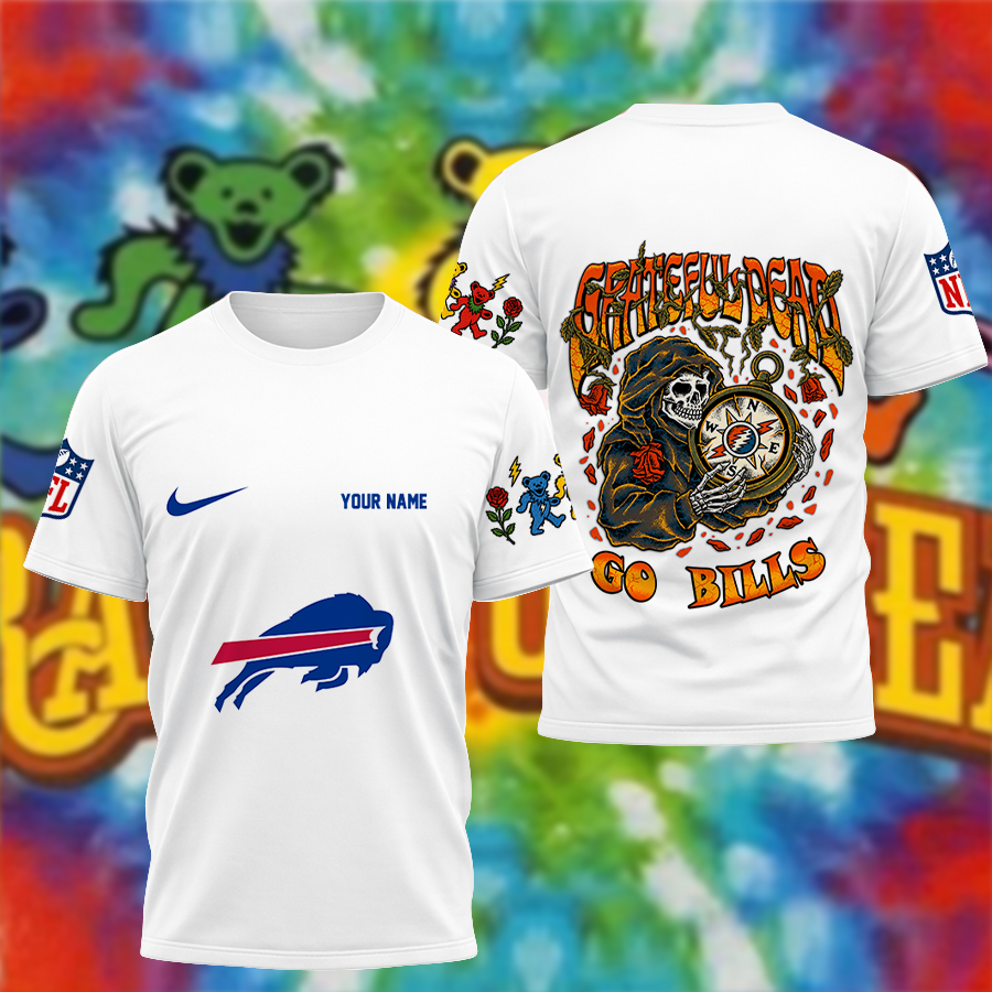 Limited Edition – Customized NFL Buffalo Bills x Grateful Dead T-Shirt