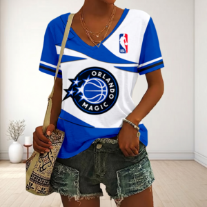 Limited Edition – Customized NBA Orlando Magic V-Neck Female Shirt