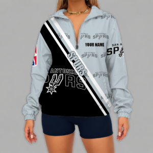 Limited Edition – Customized NBA San Antonio Spurs V-Neck Zipper Sweatshirt Jacket