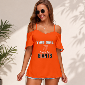 Limited Edition – Customized MLB San Francisco Giants Women’s Strappy Off-Shoulder Top