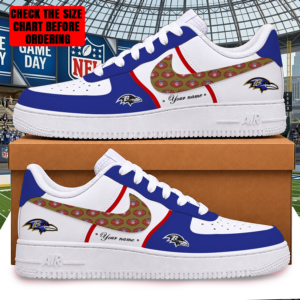 Limited Edition – Customized NFL Baltimore Ravens Af1 Shoes
