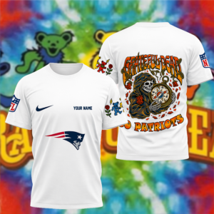 Limited Edition – Customized NFL New England Patriots x Grateful Dead T-Shirt