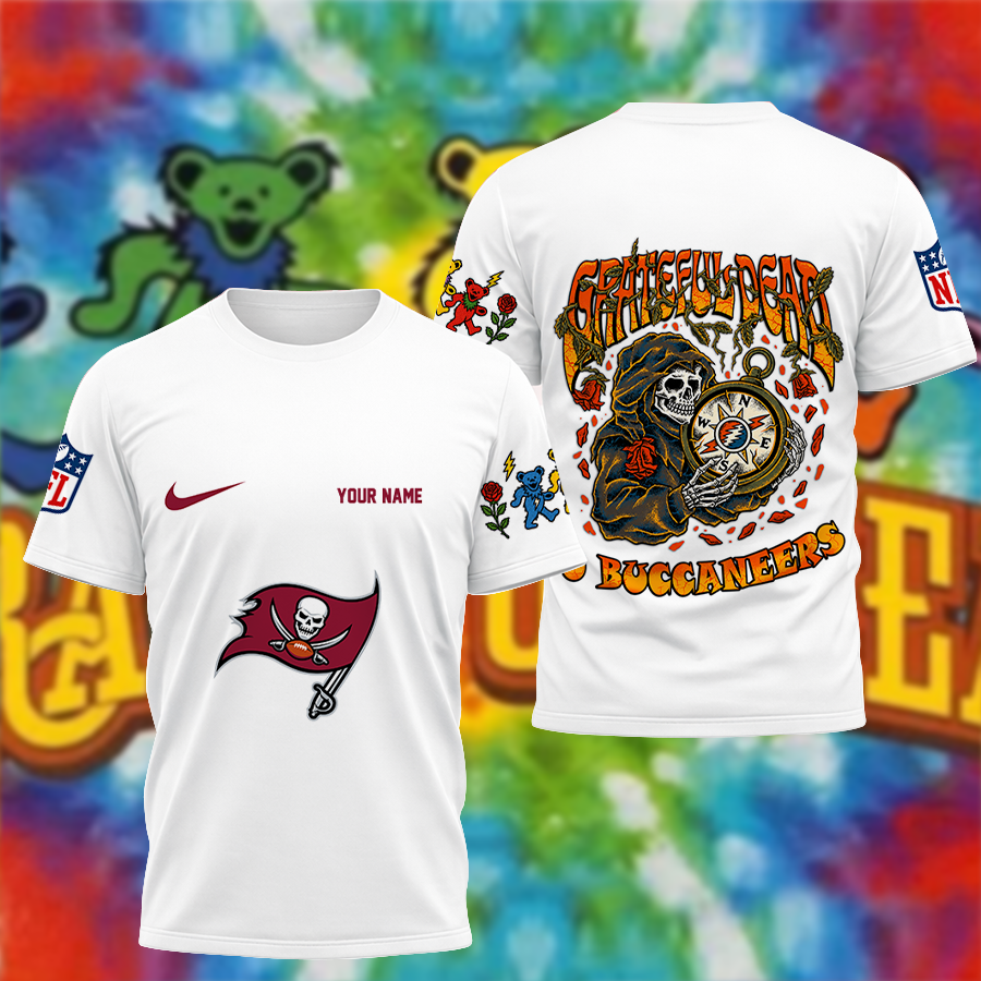 Limited Edition – Customized NFL Tampa Bay Buccaneers x Grateful Dead T-Shirt