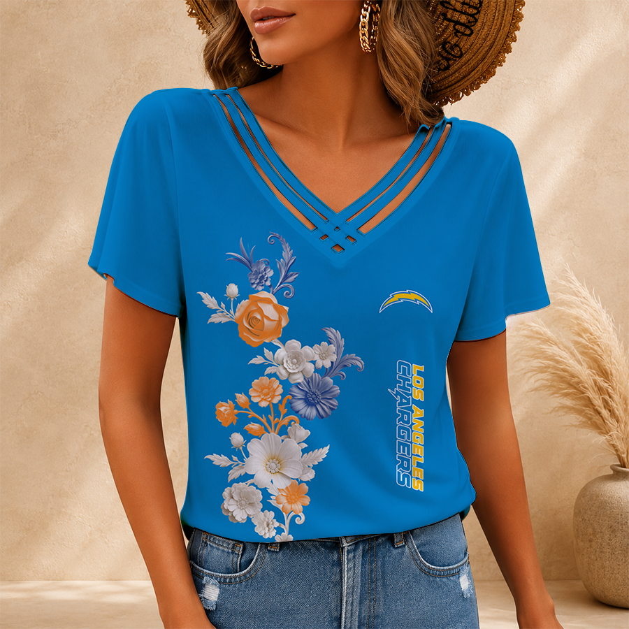 Limited Edition – Customized NFL Los Angeles Chargers V-Neck Shirt