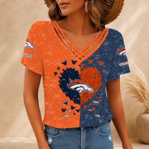 Limited Edition – Customized NFL Denver Broncos V-Neck Shirt