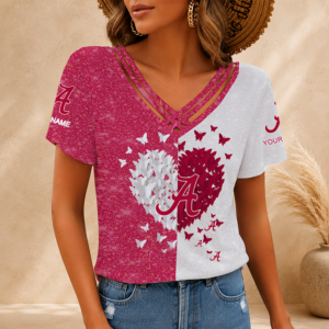 Limited Edition – Customized NCAA Alabama Crimson Tide V-Neck Shirt