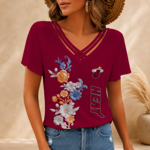 Limited Edition – Customized NBA Miami Heat V-Neck Shirt