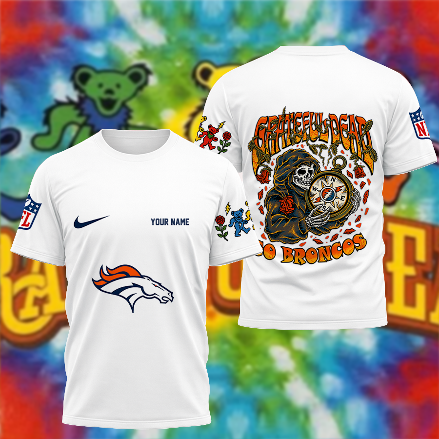 Limited Edition – Customized NFL Denver Broncos x Grateful Dead T-Shirt