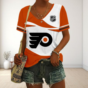 Limited Edition – Customized NHL Philadelphia Flyers V-Neck Female Shirt