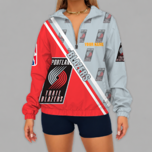 Limited Edition – Customized NBA Portland Trail Blazers V-Neck Zipper Sweatshirt Jacket