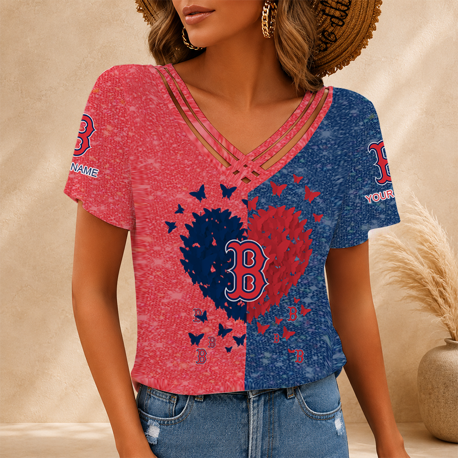 Limited Edition – Customized MLB Boston Red Sox V-Neck Shirt