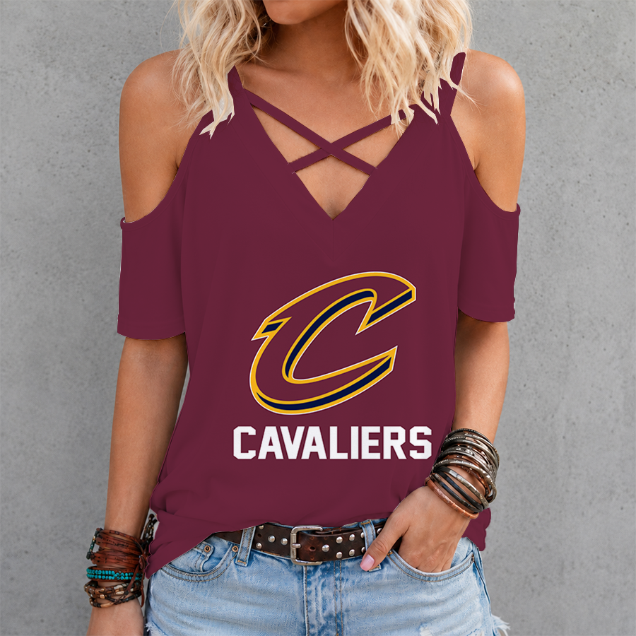 Limited Edition – Customized NBA Cleveland Cavaliers Criss Cross V-Neck Top